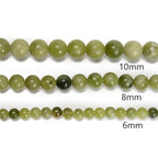 48Pcs 8mm Green Jade Natural Round Loose Real Stone Beads Gemstone Genuine for DIY Hand Made Craft Jewelry Bracelet Earring Necklace String Making Energy Healing Power - color: Green Jade, size: 8mm