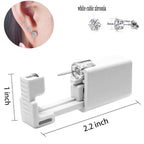 4 Pack Ear Piercing Gun Kit, Disposable Ear Piercing Gun with Silver Earring Studs Safety Ear Piercing Gun Kit Tool - size: 3mm