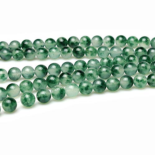 MJDCB Natural Stone Beads Purple Aventurine Round Loose Beads for DIY Necklace Bracelat Jewelry Making 15" (Moss Quartz, 8mm) - color: Moss Quartz, size: 8mm