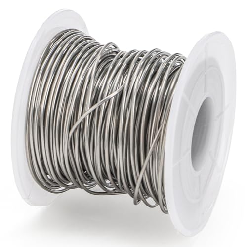 Okllen 4 Pack 18 Gauge Stainless Steel Wire, 1mm Jewelry Wire for Craft Making, Wrapping & Sculpting, 4 Rolls Total 340 ft