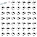 UNICRAFTALE About 200Pcs Crimp Bead Knot Covers 5.8mm Half Round Open Crimp Beads Covers Open Crimp Beads Stainless Steel Crimp Beads for DIY Bracelets Jewelry Makings - size: 1.8mm