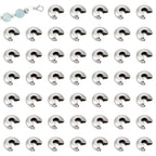 UNICRAFTALE About 200Pcs Crimp Bead Knot Covers 5.8mm Half Round Open Crimp Beads Covers Open Crimp Beads Stainless Steel Crimp Beads for DIY Bracelets Jewelry Makings - size: 1.8mm