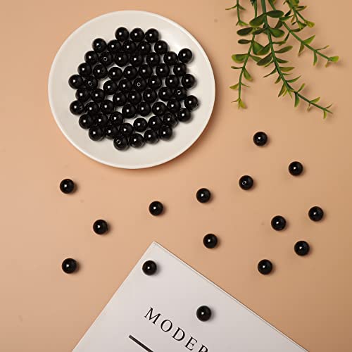 35pcs 10mm Natural Black Onyx Agate Gemstone Beads Energy Healing Crystal Round Loose Stone Beads for Jewelry Making, DIY Bracelets Necklaces - color: Black Onyx Agate, size: 10mm