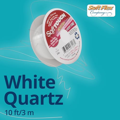 Soft Flex Kink Resistant Beading Wire - Very Fine 0.10 Diameter - Jewelry Making Bead Wire - 10 Ft - style: White