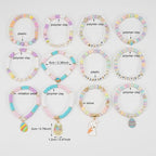 Twinfree Bohemia Beaded Bracelet for Women, Polymer Clay Stretch Bracelets - color: color 40