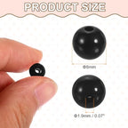 HARFINGTON 200pcs Black Acrylic Round Beads 8mm Dia 1.9mm Hole Plastic Resin Smooth Balls Loose Bead for Jewelry Making Bracelets Necklace Earrings DIY - color: Black, size: 8mm