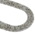 BEADIA Natural Spectrolite Spacer Beads Caps Flat Round Loose Beads for Beading Jewelry Making 3mmx2mm 38cm - color: Spectrolite, size: Flat Round 3mm x 2mm