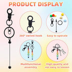 24 Pcs Beadable Keychains Bars bulk - 12 Black DIY Metal Beaded Keychain Making Kit + 12 Bags Included, Bead Keychain Supplies,Blank Key Chain, Perfect for Women, Men, Mother's Day, Birthday Gift - color: C-black, size: 12
