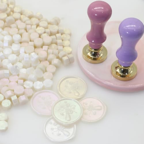 250Pcs White Mix Sealing Wax Beads for WaxSeal Stamp, WaxSeal Beads Set with 5 Colors Perfect for Gift Sealing, Letter Wax Sealing (250, White Mix) - color: White Mix