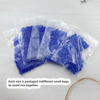 1310pcs Bicone Crystal Glass Beads 2mm 3mm 4mm 6mm 8mm Faceted Crystal Spacer Beads for Bracelets Necklace Pendants Earrings DIY Jewelry Craft Making(Blue) - color: Blue