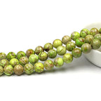 MJDCB 6mm Fruit Green Imperial Jasper Gemstone Beads Round Loose Stone Bead for Jewelry Making Bracelets Necklaces - color: Fruit Green Imperial Jasper, size: 6mm