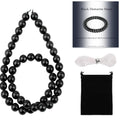 Stone Beads, 45pcs Black Hematite, 8mm Round Loose Beads for Jewelry Making, Bracelets, with Bag, String & Card - color: Black Hematite, size: 8mm