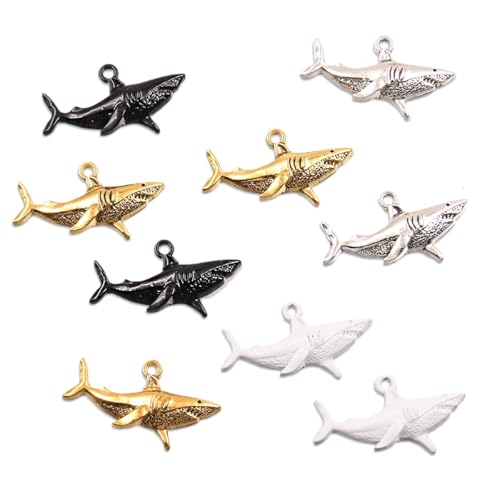 30PCS 18 * 30mm 2.2g Shark Charms Marine Animals Pendant Metal Alloy DIY Necklace Bracelet Earrings Marking DIY gifts for ladies and mothers
