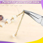 SPEEDWOX Mini Bent Chain Nose Pliers For Jewelry Making, Wire Wrapping & Beading - 45 Degree Curved Serrated Jaws - style: Bent Nose Pliers