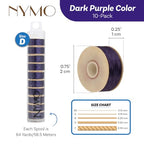 The Beadsmith Nymo Thread – 10-Pack Dark Purple Color – Size D, .30mm Diameter, 64 Yard/58.5 Meter Spool – Made of Nylon – Bead Embroidery & Weaving, Off Loom & Loom Work and DIY Craft Projects - size: Size D, 64 Yards, style: Dark Purple