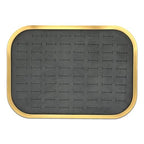 TheDisplayGuys - Aluminum Jewelry Organizer Display Tray - Faux Suede Insert - 76 Ring Holder Slots - Gold/Grey - color: Grey Suede, size: Ring Slots - 76, style: Aluminum - Gold