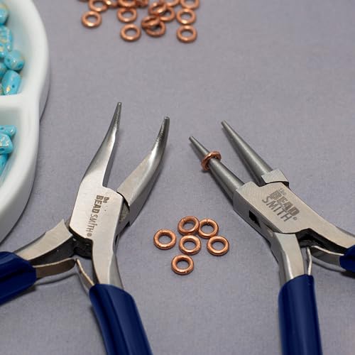 The Beadsmith Bent Chain-Nose Pliers for Crafting and Repair, Jewelry Making Supplies - style: Bent Chain Nose