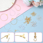 483Pcs Earring Making Kit, Earring Making Supplies with Beading Hoop Earrings Finding Component Accessories, Earrings Hooks, Jump Rings for Jewelry Make DIY Craft Christmas