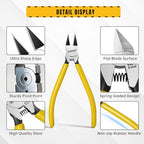 BOOSDEN Wire Cutters 2 Pack, 6 Inch Flush Cut Pliers | Spring Loaded Side Cutting Dikes for Jewelry Making, Artificial Flowers, Floral Wire, Crafting and Electrical Repairs - color: 6''-2 Pack