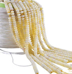 Rondelle Beads for Jewelry Making 5x8mm Natural Stone Beads 1 Strand 15.5inch Lentil Spacer Beads Rondelle Gemstone Bead Semi-Precious Stone Bead for Bracelet Necklace Crafts Yellow Jade Bead - color: Yellow Jade Beads