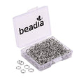 BEADIA Open Jump Rings Platinum 0.8x6mm 500pcs for DIY Jewelry Making Supplies - color: Platinum, size: 0.8*6mm