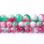 Round Loose Beads Natural Gem Beads Crystal Energy Stone Beads for Jewelry Making 15" (Green Jade, 8MM) - color: Green Jade, size: 8mm