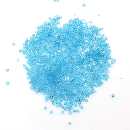 Perlin Glass Seed Beads 2mm 11/0 Round Mini Small Pony Beads 6500pcs for Making Earrings Bracelets Pendants Waist Jewelry DIY Handmade Transparent Color Kit (Aqua Blue) - color: Aqua Blue