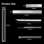 14 Polymer Clay Tools Acrylic Roller Clay Rolling Pin with Thickness Rings Tissue Blade Sculpting Earring Making Kit Supplies Slicer Knife Dotting Tool Jewelry Accessories Mini Cutters Press - color: 14 Pcs