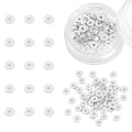 BEADIA Silver Plated Hexagon Spacer Beads 4x1.5mm 50pcs for Jewelry Making Findings Non Tarnish - color: Silver, size: 4x1.5mm Hexagon