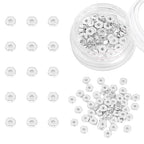 BEADIA Silver Plated Hexagon Spacer Beads 4x1.5mm 50pcs for Jewelry Making Findings Non Tarnish - color: Silver, size: 4x1.5mm Hexagon