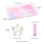 216Pcs Cute Flower Acrylic Beads for Jewelry Making AB Colorful Transparent Spacer Beads for Bracelets Necklace Earrings Making DIY Crafts Gift - color: Flower1-216 pcs