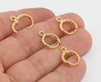 Adabele 100pcs Hypoallergenic Dangle Round Hoop Huggie Earring Hooks Leverback Ear Wire 14mm 18K Yellow Gold Plated for DIY Craft Earrings Jewelry Making CF262-2 - color: Gold