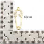 16-Pcs Crystal Jewelry Making Charms Silver Pendant Charm For Women Making Jewelry Crafts Rhinestone Charms - color: Pins