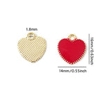 Honbay 40PCS Enamel Alloy Charms Pendant Dainty Cute Love Heart Shaped Pendants Valentine's Day Pendant Bead Charms for Keychains Earrings Bracelets Necklaces Jewelry Making and DIY Crafts - color: "4 Colors-blue,white, red, black"