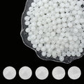 8mm Crackle Glass Beads for Jewelry Making, 700Pcs Round Crystal Beads for Bracelets, DIY Crafts (White Crackle) - color: White Crackle