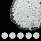 8mm Crackle Glass Beads for Jewelry Making, 700Pcs Round Crystal Beads for Bracelets, DIY Crafts (White Crackle) - color: White Crackle
