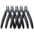 WISEUP 5pcs Small Wire Cutters, 170 Micro Flush Cutter Side Zip Tie Cutter for Jewelry Making, Electronics, Model Sprue,Soft Copper