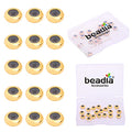 BEADIA 18K Gold Plated Stopper Beads 7x3mm 20pcs Rondelle Insert Silicon Length Adjust Spacer Beads for Jewelry Making Findings - color: Rondelle, size: 7x3mm