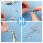 BENECREAT 984 FT Stainless Steel Beading Wire, 0.3mm Tiger Tail Wire with 200pcs Jump Rings, 200pcs Crimp Beads 100pcs Bead Tips and 30pcs Lobster Clasps for Jewellery Making - size: 0.3mm, style: 1 Strand