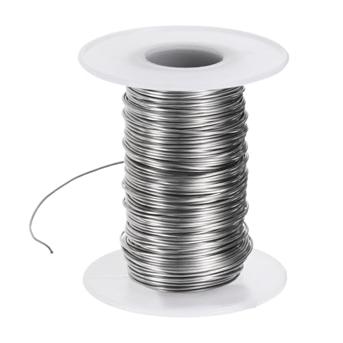 M METERXITY 20 Gauge Stainless Steel Craft Wire, 0.8mm 131 ft Bendable Floral Snare Wire for Jewelry Making/Sculpting/Armature Crafting/Floral Bonsai/DIY Crafts - size: 20 Gauge x 131 ft