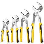 TOPLINE 4-piece Groove Joint Pliers Set with Bi-Material Handles, Tongue and Groove Pliers Set Included 12-in, 10-in, 8-in and 6-in, Perfect for Plumbing Repair and Basic Home Maintenance - style: Bi-Material Handle