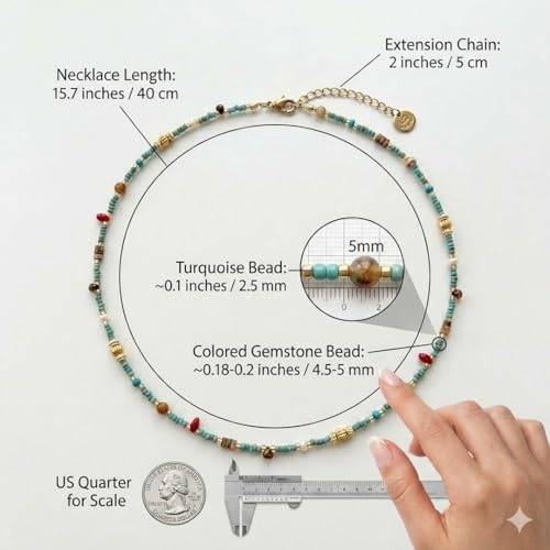 Handmade Natural Gemstone Beaded Necklace for Women, Cultured Freshwater Pearl Choker with Adjustable Extension Chain, Boho Healing Crystal Jewelry Collection - color: a green
