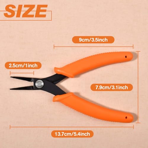 Long Nose Pliers Serrated Jaws Tweezer Nose Pliers Specialty Pointed Nose 1.5mm Diameter Tip Mini Needle Nose Plier Chain Nose Plier with Spring Precision Jewellery Making Tool - style: Long Nose Pliers Serrated Jaws