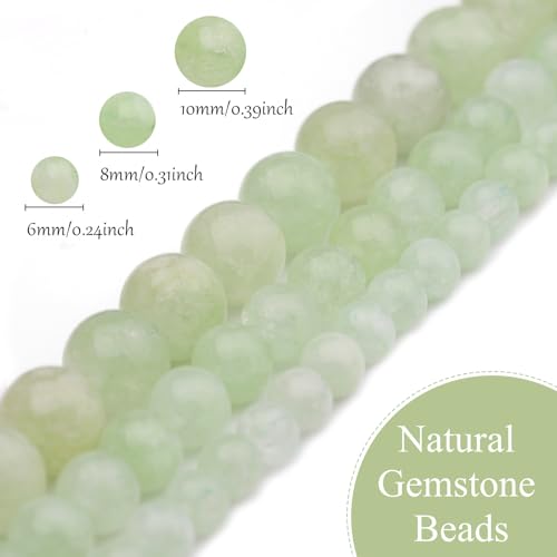 Natural Stone Beads Green Burmese Jade 8mm Polished Round Smooth Gemstone Beads for Jewelry Making Supplies 15 Inch(45Beads) - color: Green Burmese Jade 8mm-45pcs