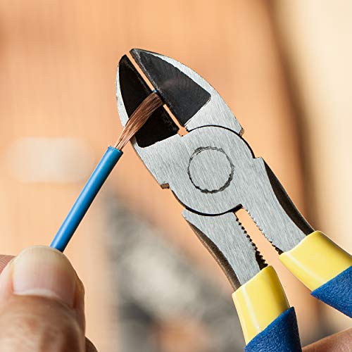 Mr. Pen - 6 Inch Diagonal & Flush Cutting Pliers with Side, Wire & Floral Cutters - color: Blue, size: 6 inch, 1 Pack