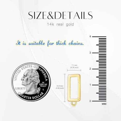 14K Gold Jewelry Clasp Necklace Extender Clasp Bracelet Extension Connector for DIY Necklace Bracelet Anklet Jewelry Making (Style 2) - size: Style 2-Yellow