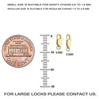 Ritastephens 10k Solid Yellow Gold Small Lobster Catch Lock Replacement Clasp