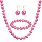 Gemstone Beaded Necklace for Women, Trendy 18K Gold Plated Hematite Natural Stone Bead Choker, Boho Handmade Summer Beach Necklaces for Women Everyday Western Jewelry Gifts - color: Pink Quartz