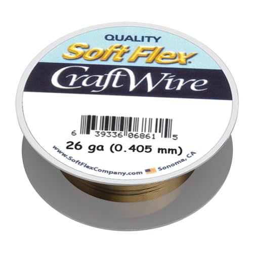Soft Flex 26 Gauge Craft Wire - 27 Meters - Jewelry Wire with Tarnish Resistant Silver Plating - style: Vintage Bronze