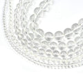Natural Gemstone Clear Transparent Round Glass Crystal Quartz Loose Beads DIY Jewelry Choker Necklace Earrings Charms Findings Accessories 1 Strand 15.5 inches (6mm, Transparent) - color: Transparent, size: 6mm